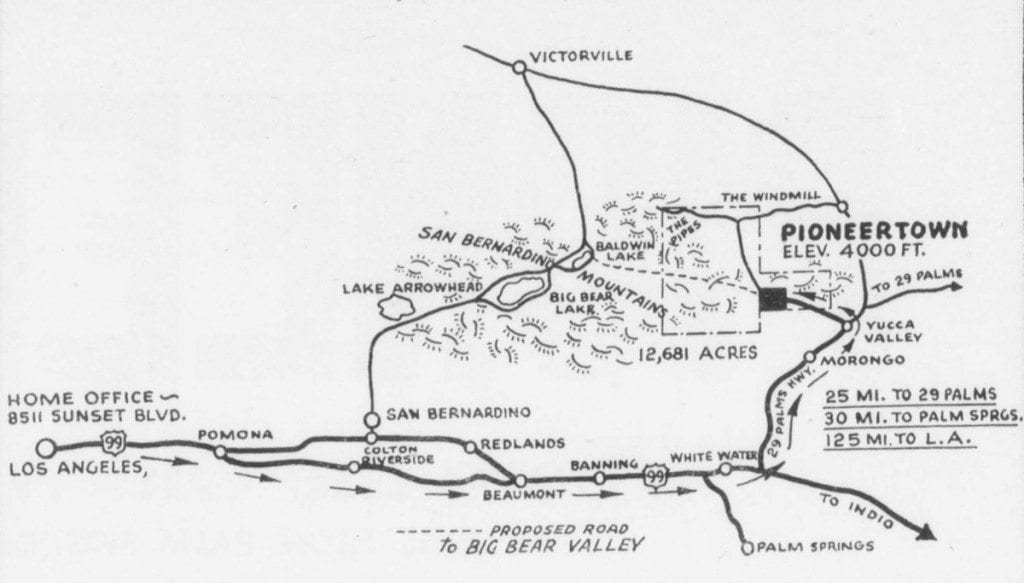 The above map shows its relation to Palm Springs.