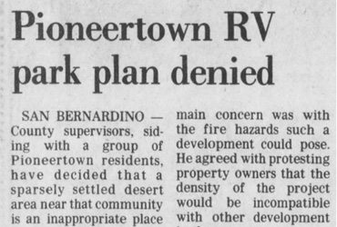 Pioneertown PV park featured image